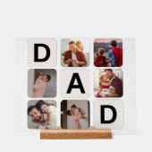 Vater Vatertag Foto Collage Akryllische Zeichen Acrylschild (Vorderseite)