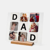 Vater Vatertag Foto Collage Akryllische Zeichen Acrylschild (Winkel)