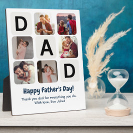 Vater Vatertag Foto Collage Plaque Fotoplatte