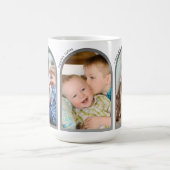 Vater | Vatertag Foto Collage & Text Modern Arch Kaffeetasse (Mittel)