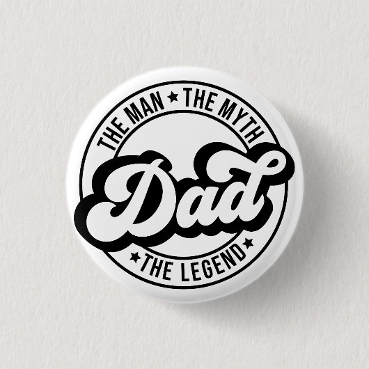 Vater Vatertag Geschenk. Papa Geburtstagsgeschenk. Button (Vorderseite)