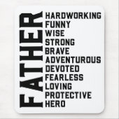 Vater Vatertag Geschenk. Papa Geburtstagsgeschenk. Mousepad (Vorne)