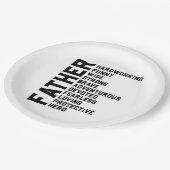 Vater Vatertag Geschenk. Papa Geburtstagsgeschenk. Pappteller (Schrägansicht)