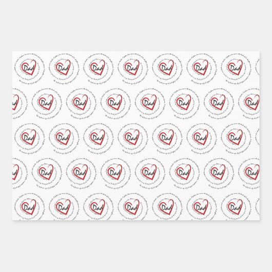 Vater - Vatertag Geschenkpapier Set (Vorderseite 3)