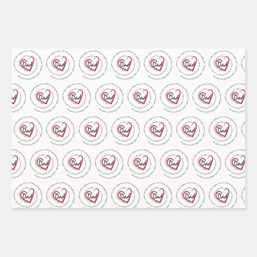 Vater - Vatertag Geschenkpapier Set (Vorderseite)