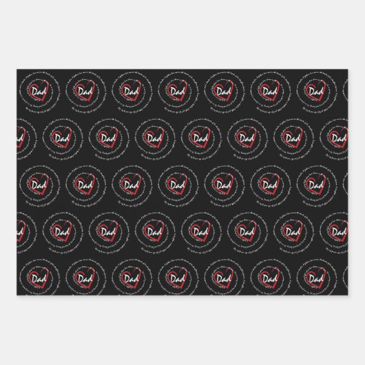 Vater - Vatertag Geschenkpapier Set (Vorderseite 3)