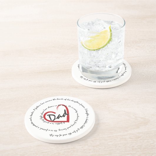 Vater - Vatertag Getränkeuntersetzer (Seite)