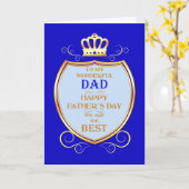 Vater Vatertag mit Schild Karte (Gelbe Blume)