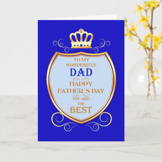 Vater Vatertag mit Schild Karte (Gelbe Blume)