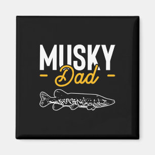 Vater Vatertag Musky Muskellunge Hecht Fisch Magnet