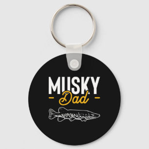 Vater Vatertag Musky Muskellunge Hecht Fisch Schlüsselanhänger