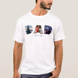 Vater Vatertag personalisiertes Foto Geschenk T-Shirt