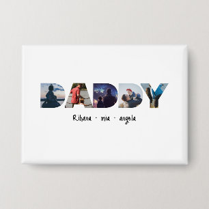 Vater Vatertag personalisiertes Fotogeschenk Button