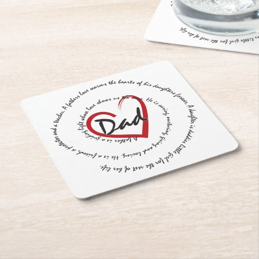 Vater - Vatertag Rechteckiger Pappuntersetzer (angewinkelt)