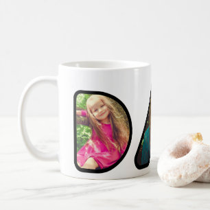 Vater Vatertag Schwarzes Foto Collage Kaffeetasse