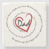 Vater - Vatertag Steinuntersetzer (Vorderseite)