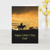 Vater Vatertag Western Cowboy Karte (Gelbe Blume)