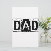 Vater. Vatertagsgeschenk Briefpapier (Stehend Vorderseite)