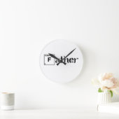 Vater... Vatertagsgeschenk Runde Wanduhr (Zuhause)