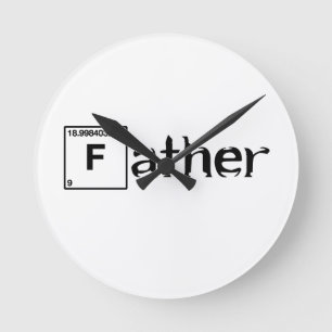 Vater... Vatertagsgeschenk Runde Wanduhr