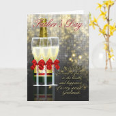 Vater - Vatertagskarte - Champagnertoast Karte (Gelbe Blume)
