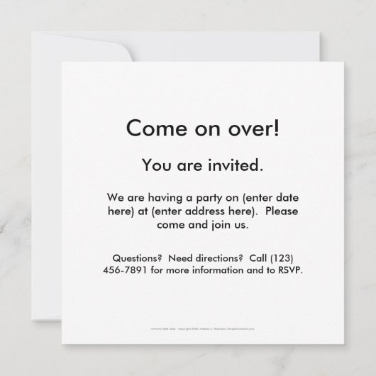 Vater - Vatervati-Entenbaby in der niedlichen Einladung (Rückseite)