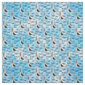 Vater Vathers Day Blue Comic Seagull ruft Vater Stoff (Muster)