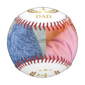 Vater Vathers Day Custom Fotos Baseball (Vorderseite)