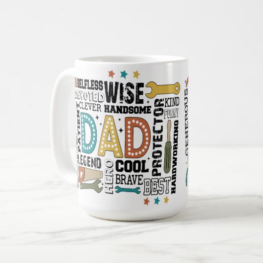 Vater Vathers Day Kaffeetasse (Vorderseite Links)