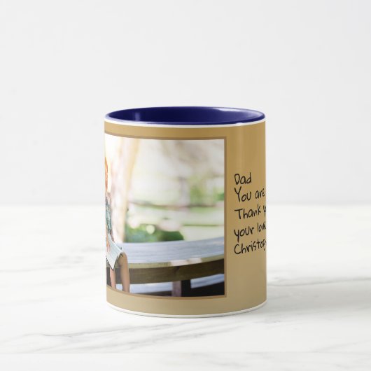 Vater Vathers Day oder Birthday Textvorlage Tasse (Zentrum)