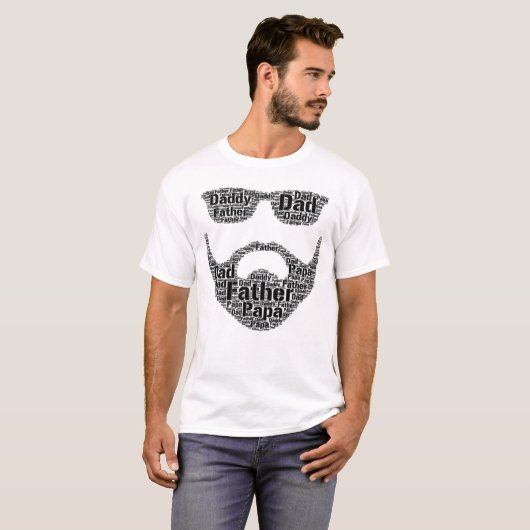 Vater-Vati-Vater-Papa-Bart-Sonnenbrille-T - Shirt (Vorne ganz)