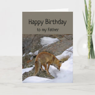 Vater verdient wundervollen Geburtstag Fuchs Tier Karte