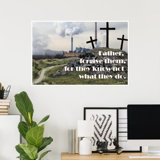 Vater vergeben ihnen Poster (Heimbüro)