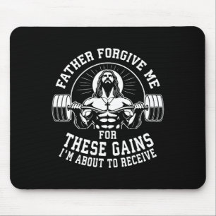 Vater vergib mir für diese Gewinne - Funny Gym Mot Mousepad