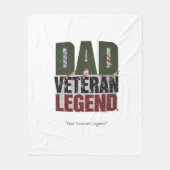 Vater Veteran Legend Blanket - Custom Helden Gift Fleecedecke (Vorderseite)