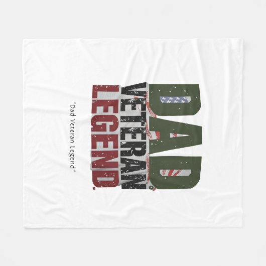 Vater Veteran Legend Blanket - Custom Helden Gift Fleecedecke (Vorderseite (Horizontal))
