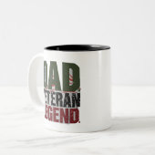 Vater Veteran Legend Tasse - Benutzerdefiniertes G (Vorderseite Links)