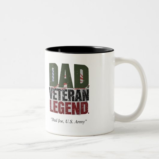 Vater Veteran Legend Tasse - Benutzerdefiniertes G (Rechts)