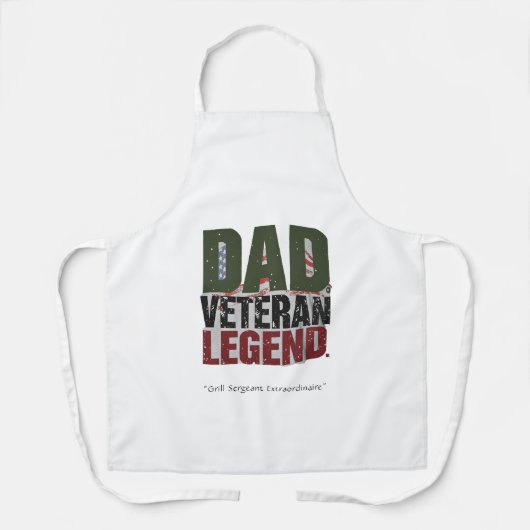 Vater Veteran Legende Schürze – BBQ Held Geschenk (Vorderseite)