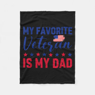 Vater Veterans Day Lieblingsveteran ist Dad Stolz Fleecedecke