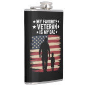 Vater Veterans Day Papa Stolz Flachmann (Rechts)