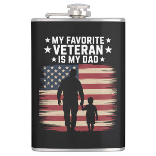 Vater Veterans Day Papa Stolz Flachmann