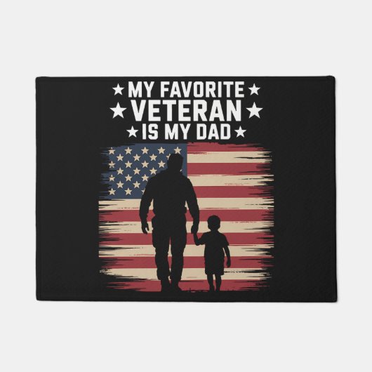 Vater Veterans Day Papa Stolz Fußmatte (Vorderseite)