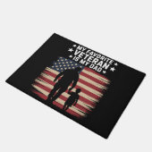 Vater Veterans Day Papa Stolz Fußmatte (Schrägansicht)