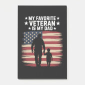 Vater Veterans Day Papa Stolz Post-it Klebezettel (Vorderseite)