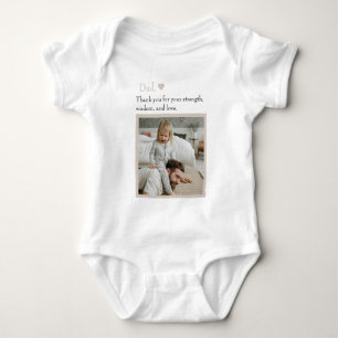 Vater, vielen Dank für - Benutzerdefiniertes Foto Baby Strampler