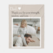 Vater, vielen Dank für - Benutzerdefiniertes Foto Fleecedecke (Vorderseite)