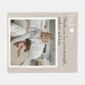 Vater, vielen Dank für - Benutzerdefiniertes Foto Fleecedecke (Vorderseite (Horizontal))