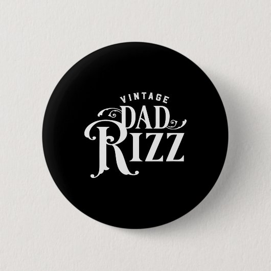 Vater Vintag Rizz für Vatertag Button (Vorderseite)