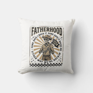 Vater Vintage-Skelett-Cowboy-Vater-Shirt-Design Kissen